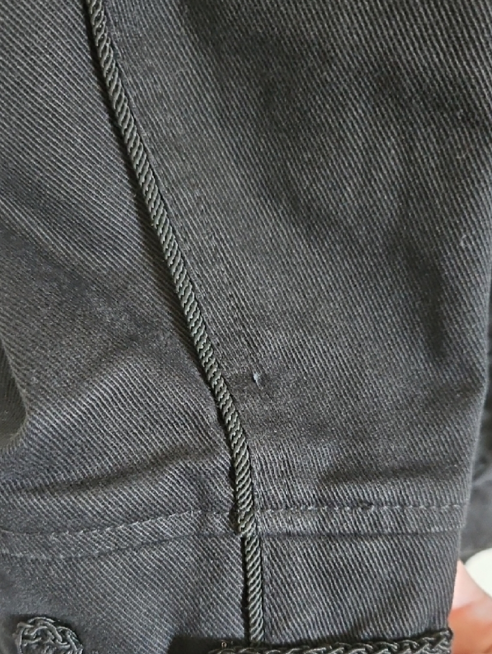 Tripp NYC Black Military-Inspired Hooded Coat with Faux Fur Trim - Picture 9 of 9
